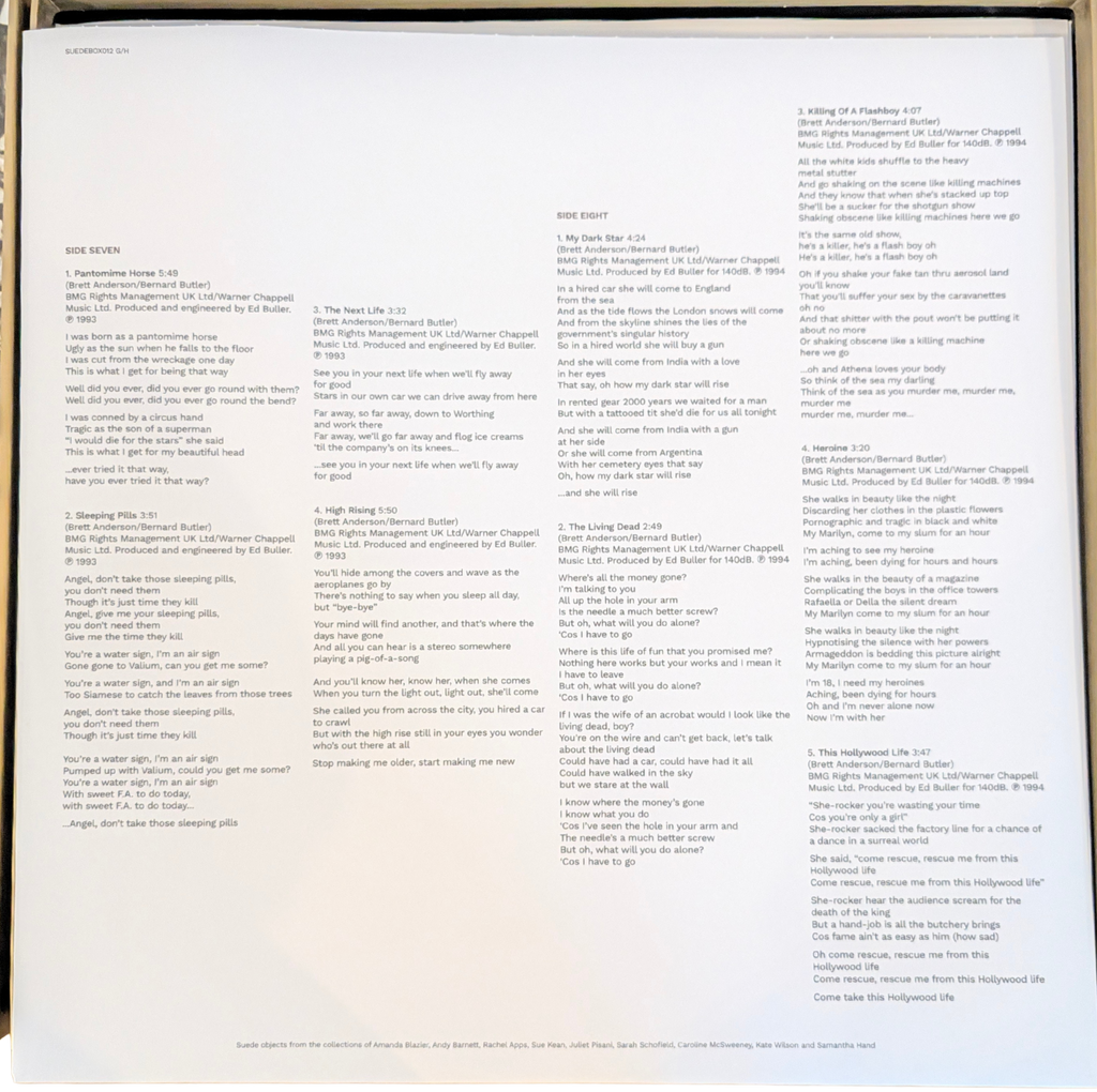 Suede - Autographs - The Best of Suede - Signed 6LP White Vinyl Box Set