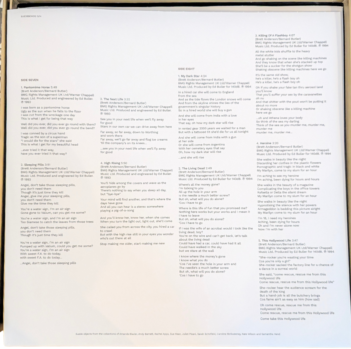 Suede - Autographs - The Best of Suede - Signed 6LP White Vinyl Box Set