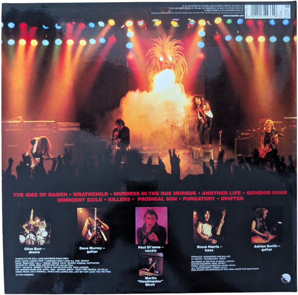 Iron Maiden - Killers LIMITED EDITION PICTURE DISC