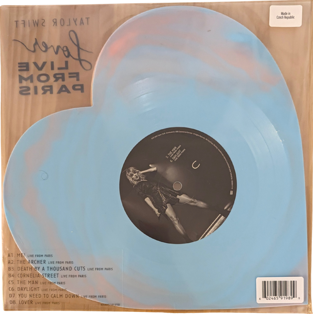 Taylor Swift - Lover (Live from Paris) - Heart Shaped Vinyl - Limited Edition