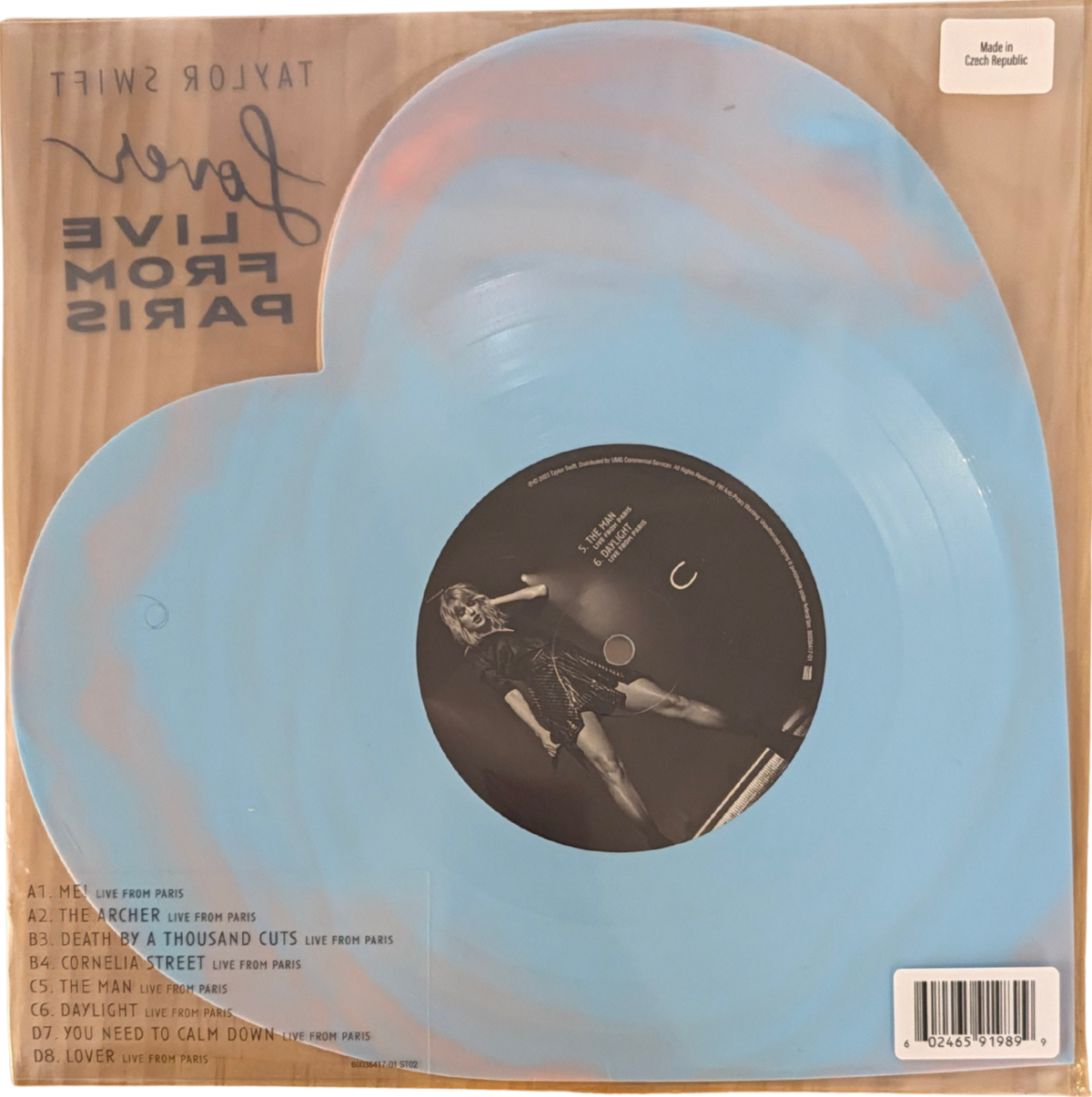 Taylor Swift - Lover (Live from Paris) - Heart Shaped Vinyl - Limited Edition