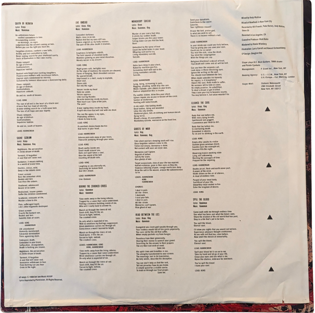 Slayer - South of Heaven - 1LP Vinyl