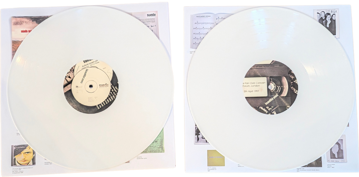 Suede - Autographs - The Best of Suede - Signed 6LP White Vinyl Box Set