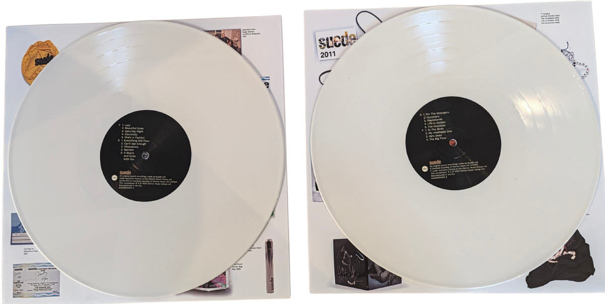 Suede - Autographs - The Best of Suede - Signed 6LP White Vinyl Box Set