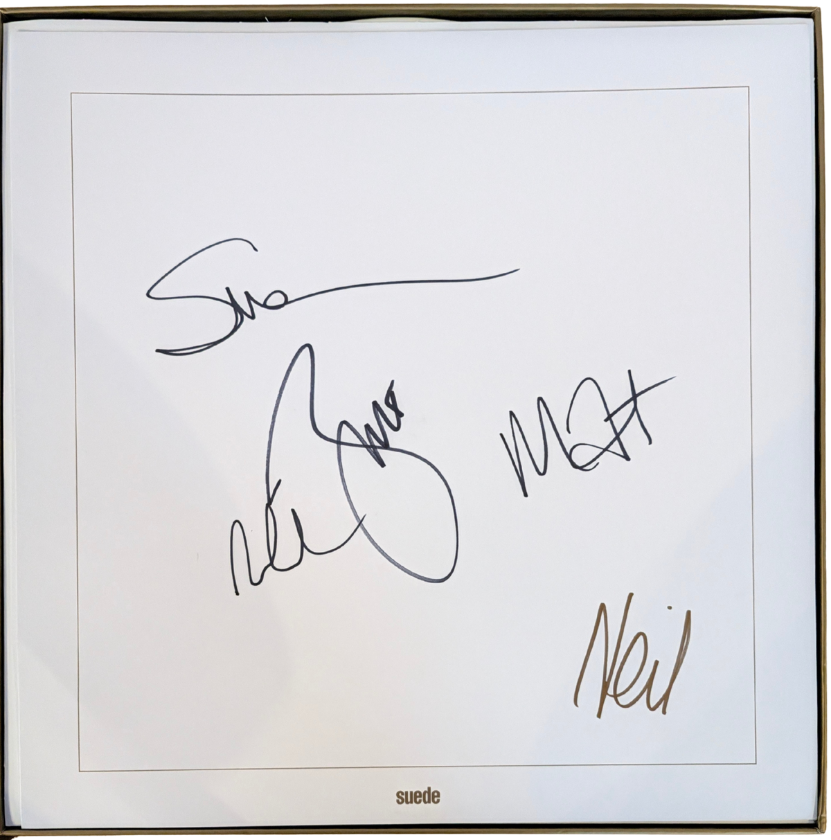 Suede - Autographs - The Best of Suede - Signed 6LP White Vinyl Box Set