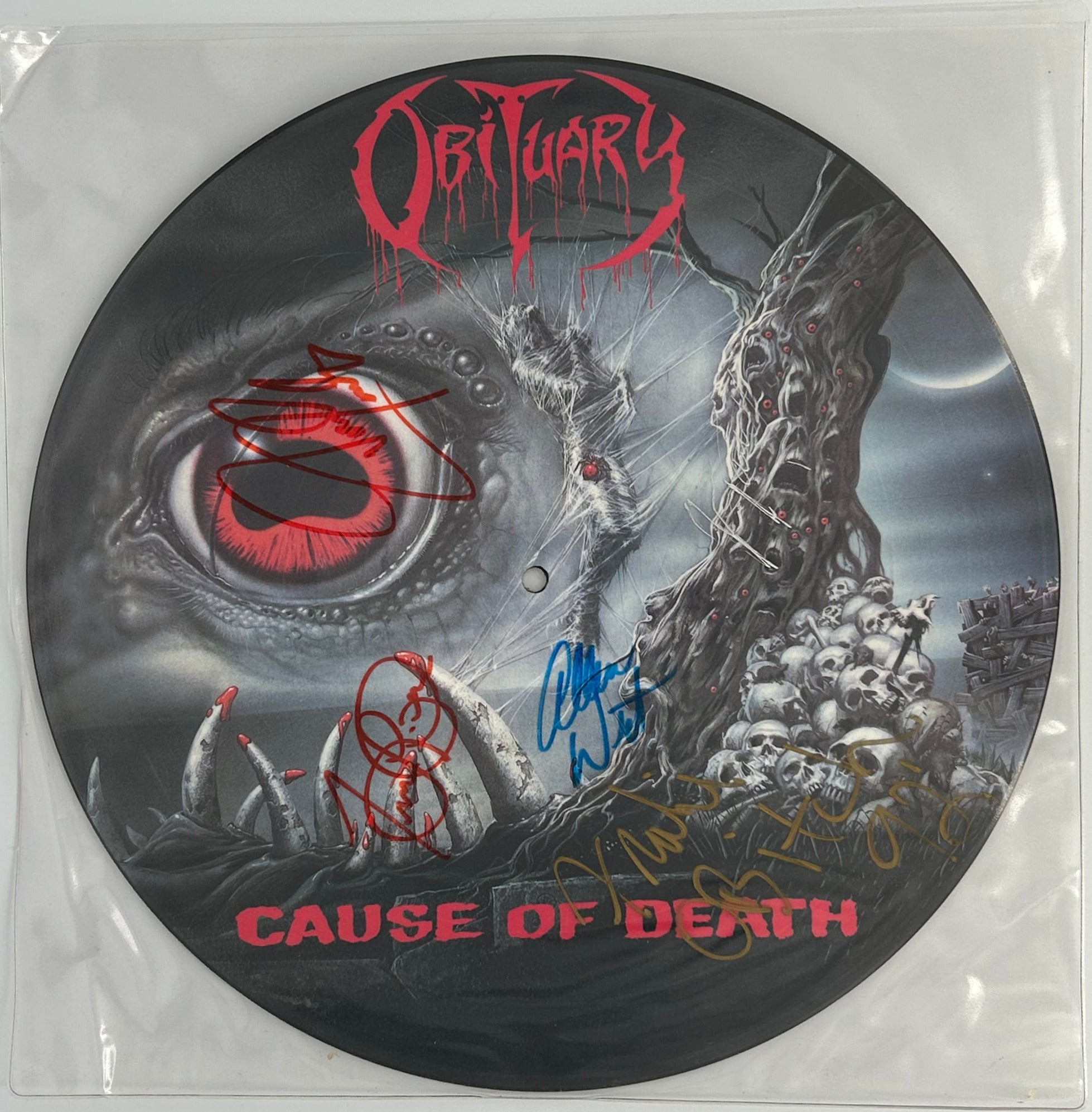 Obituary – Cause of Death Signed Picture Disc LP (1990) | The