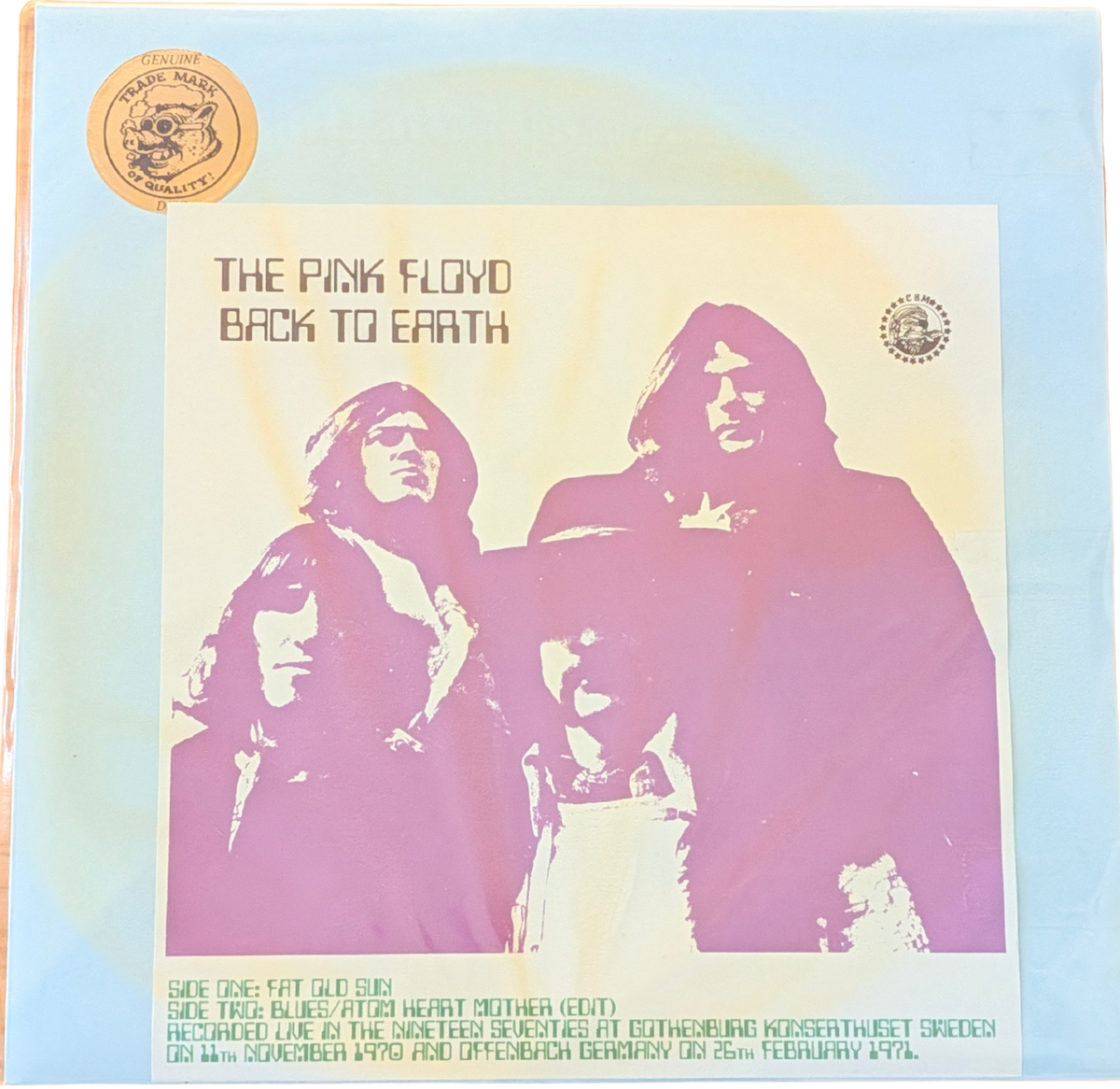 Pink Floyd - Back to Earth - 1LP Acetate - LIMITED EDITION