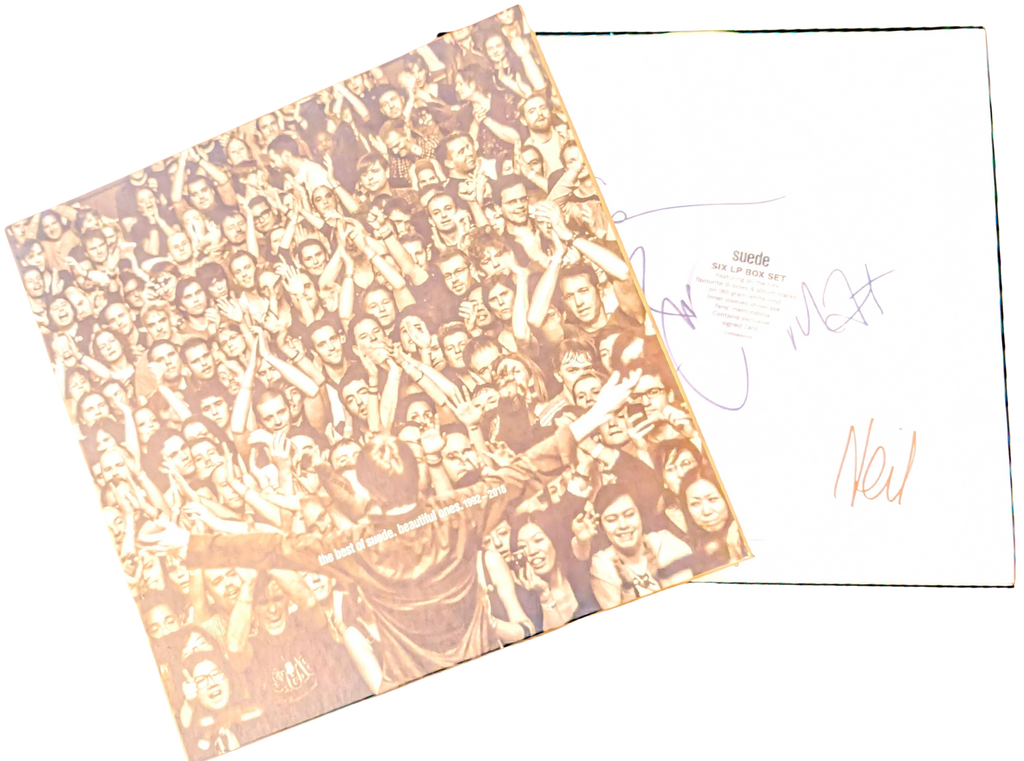 Suede - Autographs - The Best of Suede - Signed 6LP White Vinyl Box Set