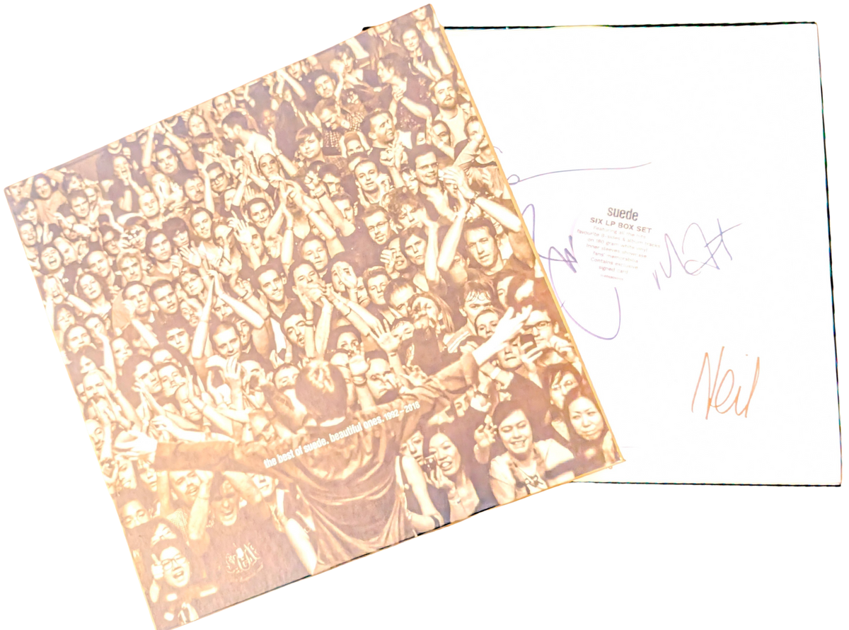 Suede - Autographs - The Best of Suede - Signed 6LP White Vinyl Box Set
