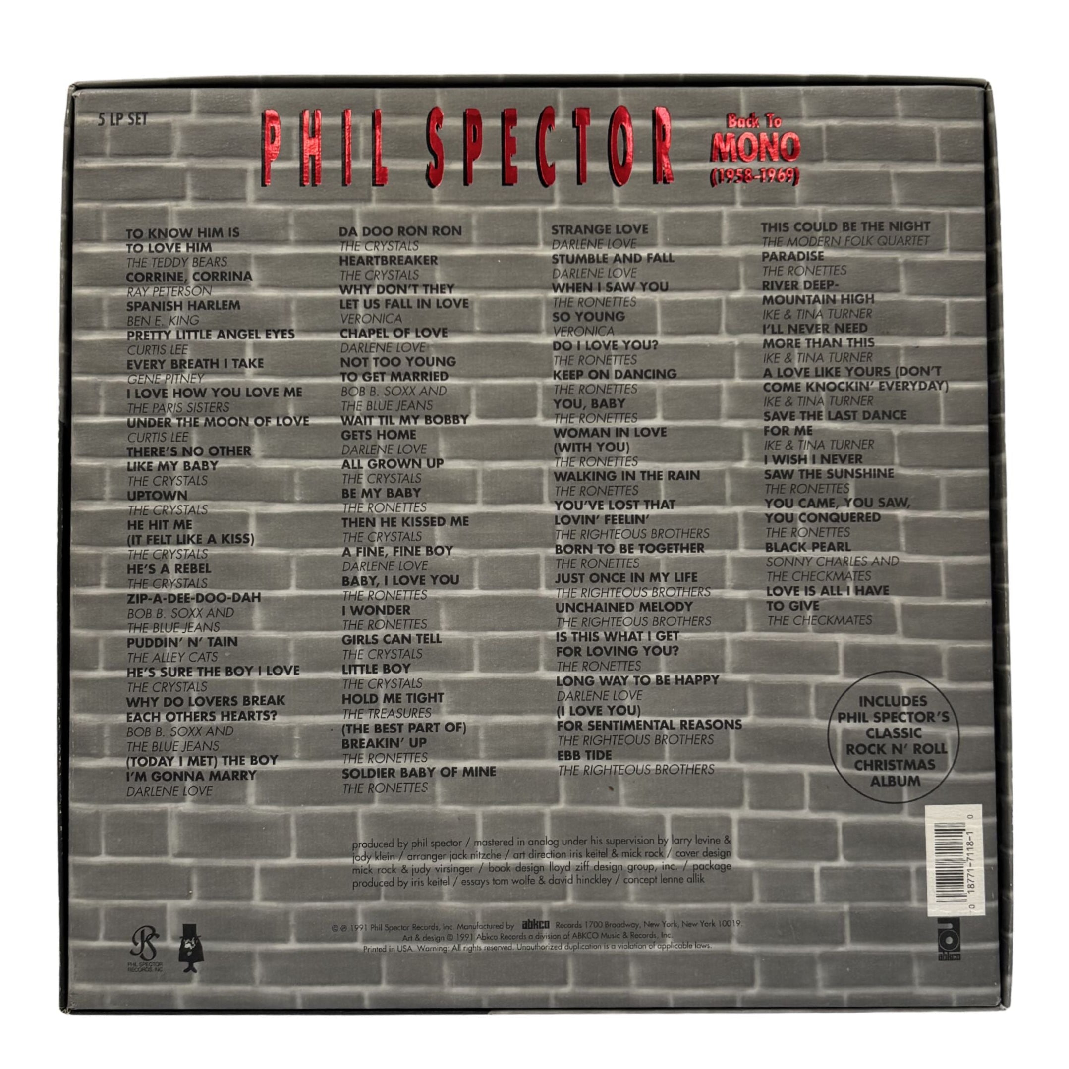 Phil Spector Boxset - 'Back To Mono (1958-1969)'