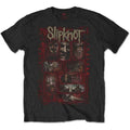 Black t-shirt with Slipknot graphic design on a white background