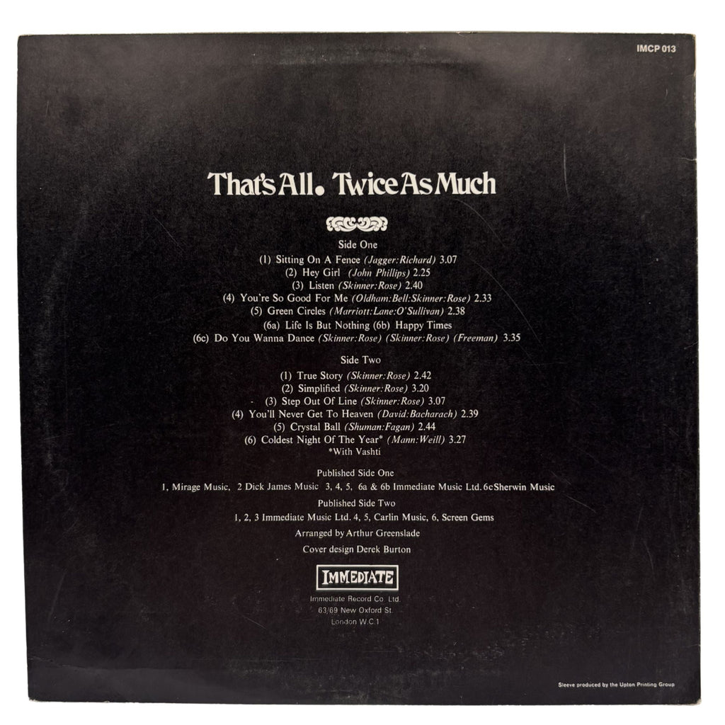 Twice As Much - 'That's All'